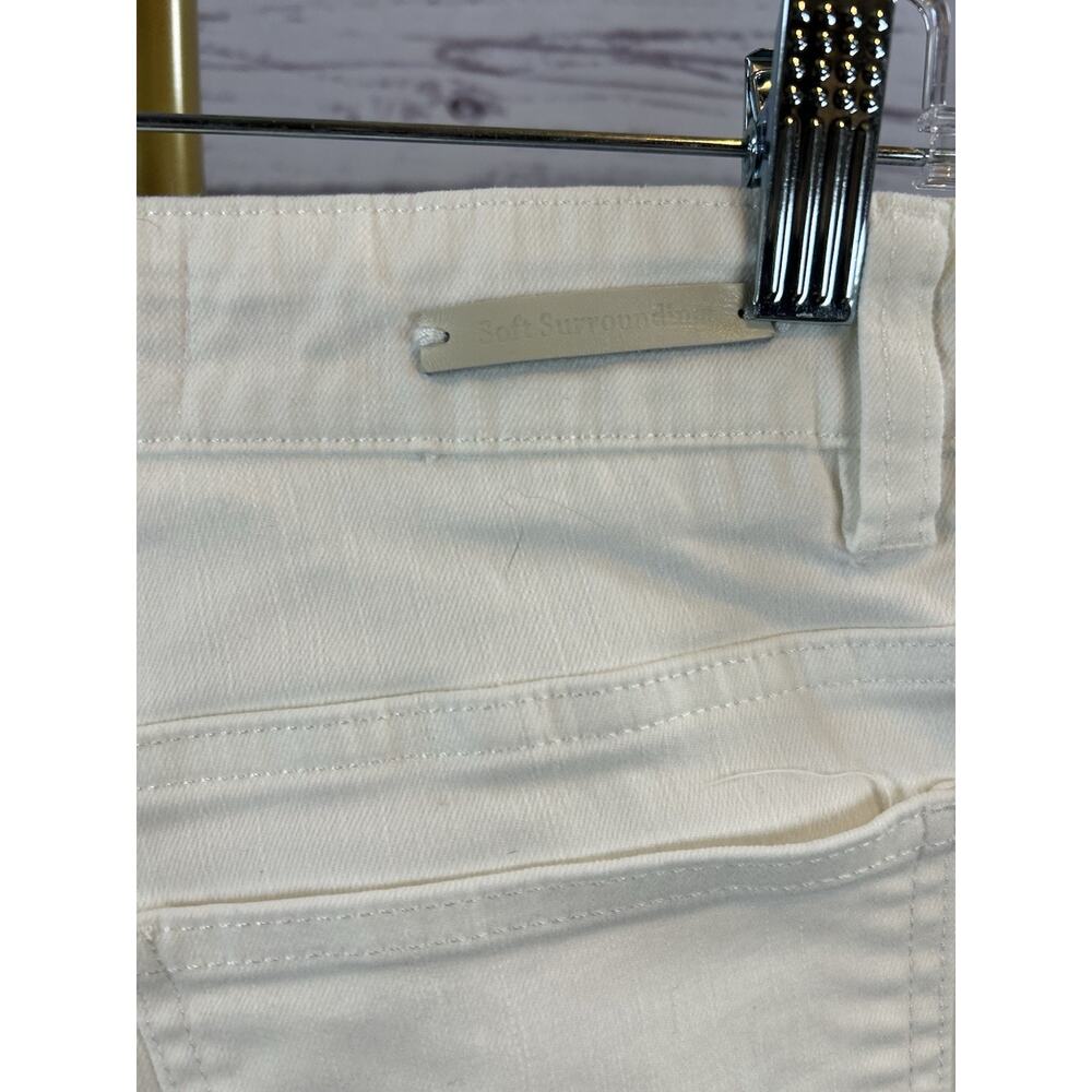 Soft Surroundings Ultimate Denim Shorts Womens S White Relaxed Stretch Mid Rise - Picture 4 of 6